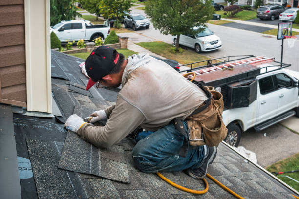 Professional Roofing technician working in Dickerson Run, PA